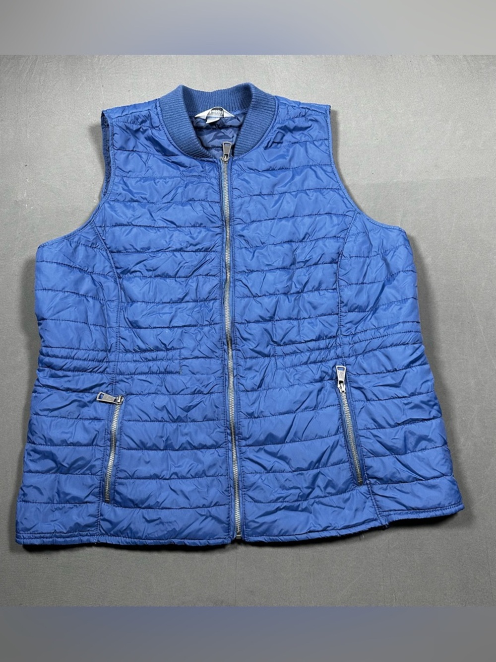 CJ Banks Royal Blue Quilted Puffer Vest